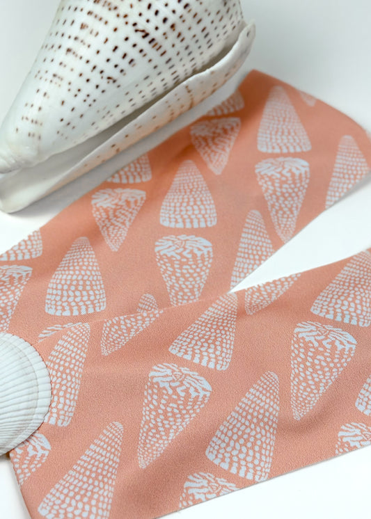 Light Coral Cone Shells Dive Headband