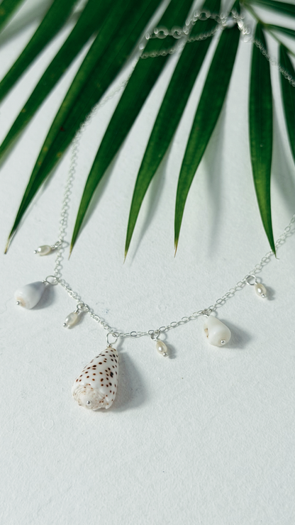 Cone Shell Charm Necklace Sterling Silver