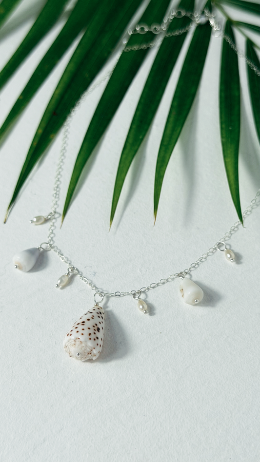 Cone Shell Charm Necklace Sterling Silver