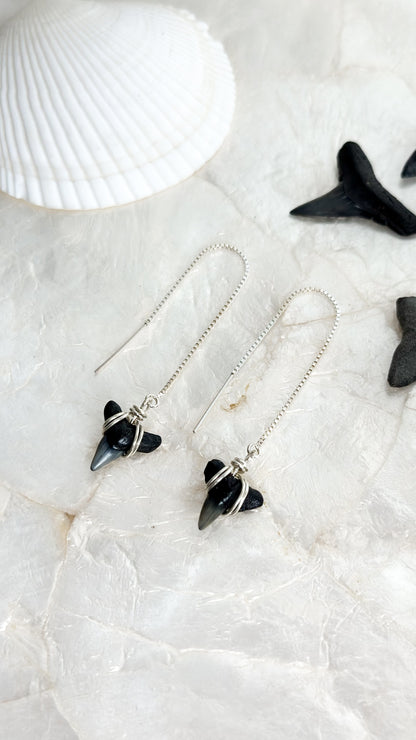 Shark Tooth Threaders Sterling Silver