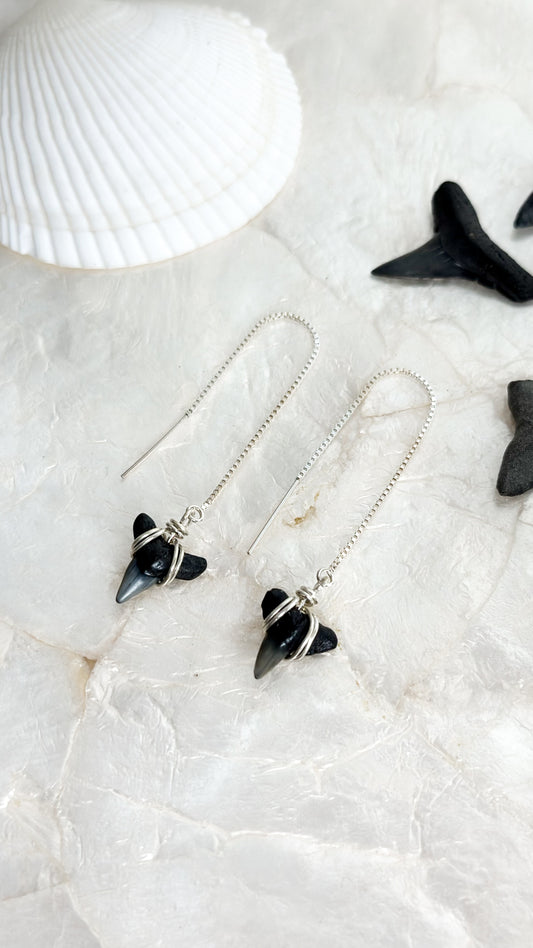 Shark Tooth Threaders Sterling Silver