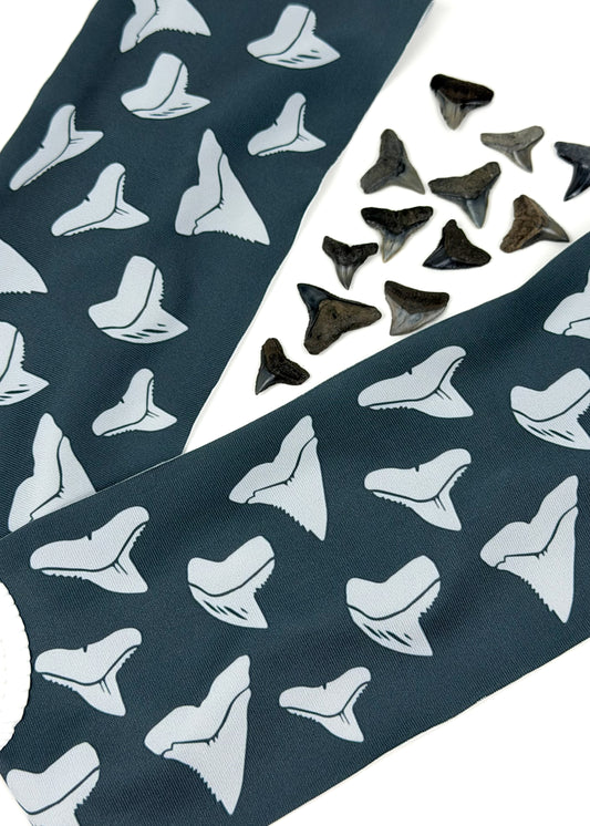 Gray Shark Teeth Dive Headband