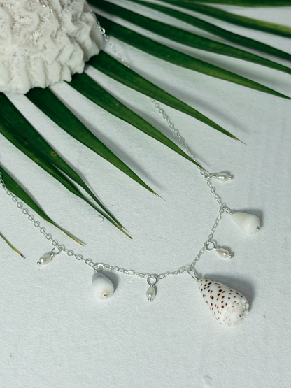 Cone Shell Charm Necklace Sterling Silver