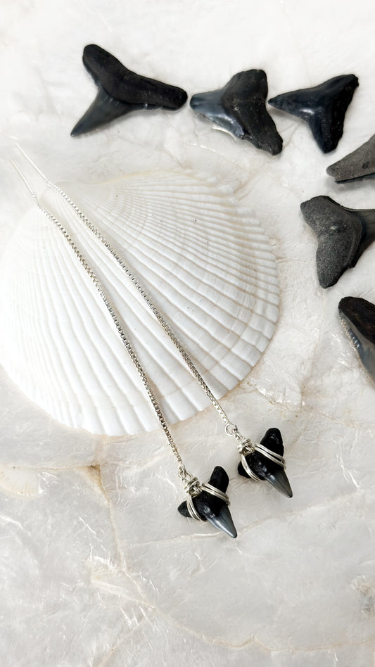 Shark Tooth Threaders Sterling Silver