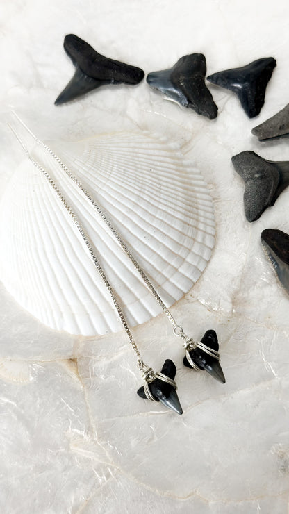 Shark Tooth Threaders Sterling Silver